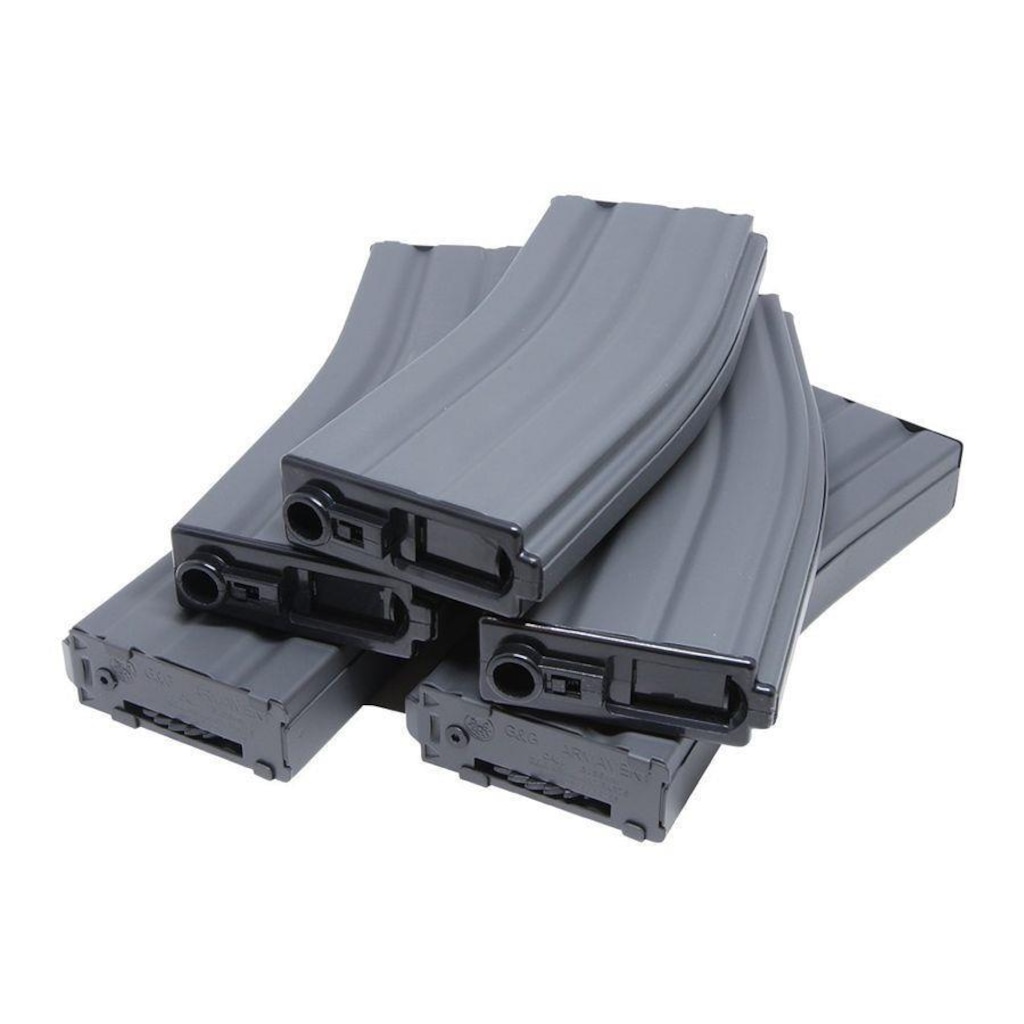 Magazine de Metal G&G para M4 com 5 Peças - Adulto