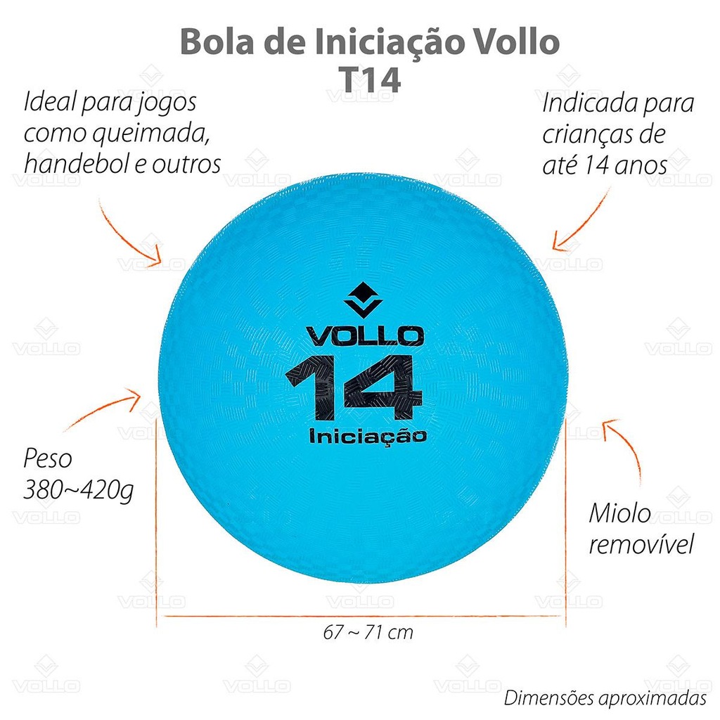 Bola de Iniciação Vollo Borracha T14 - Foto 4