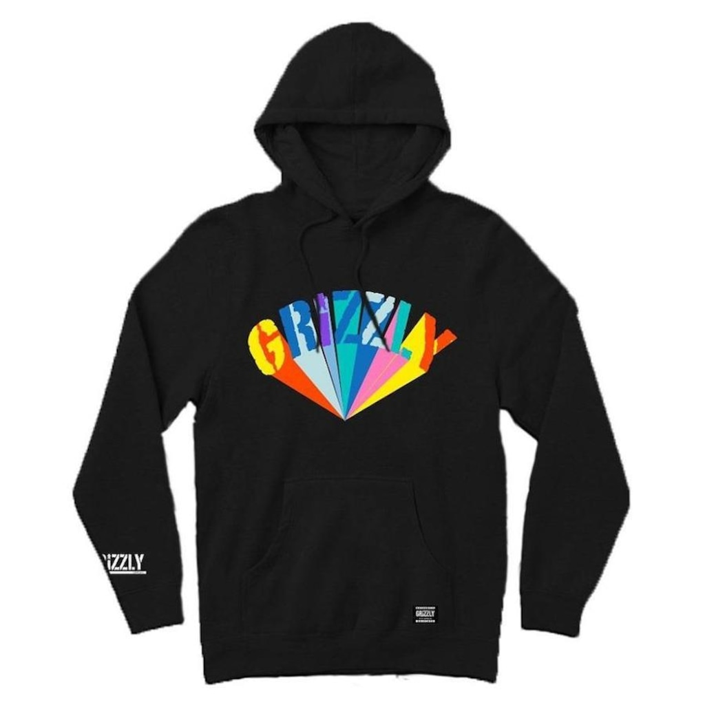 Blusão de Moletom com Capuz Grizzly Color Whell Hoodie - Masculino