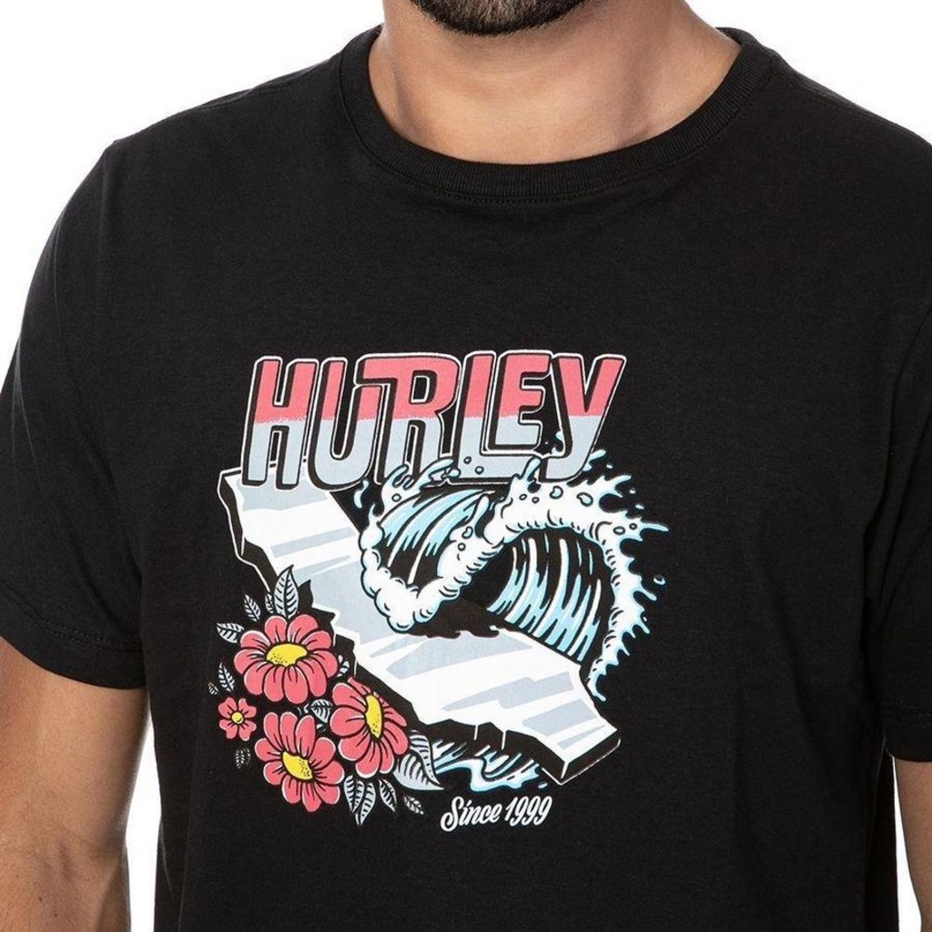 Imagem 4 do produto Camiseta Hurley Floral Wave - Masculina