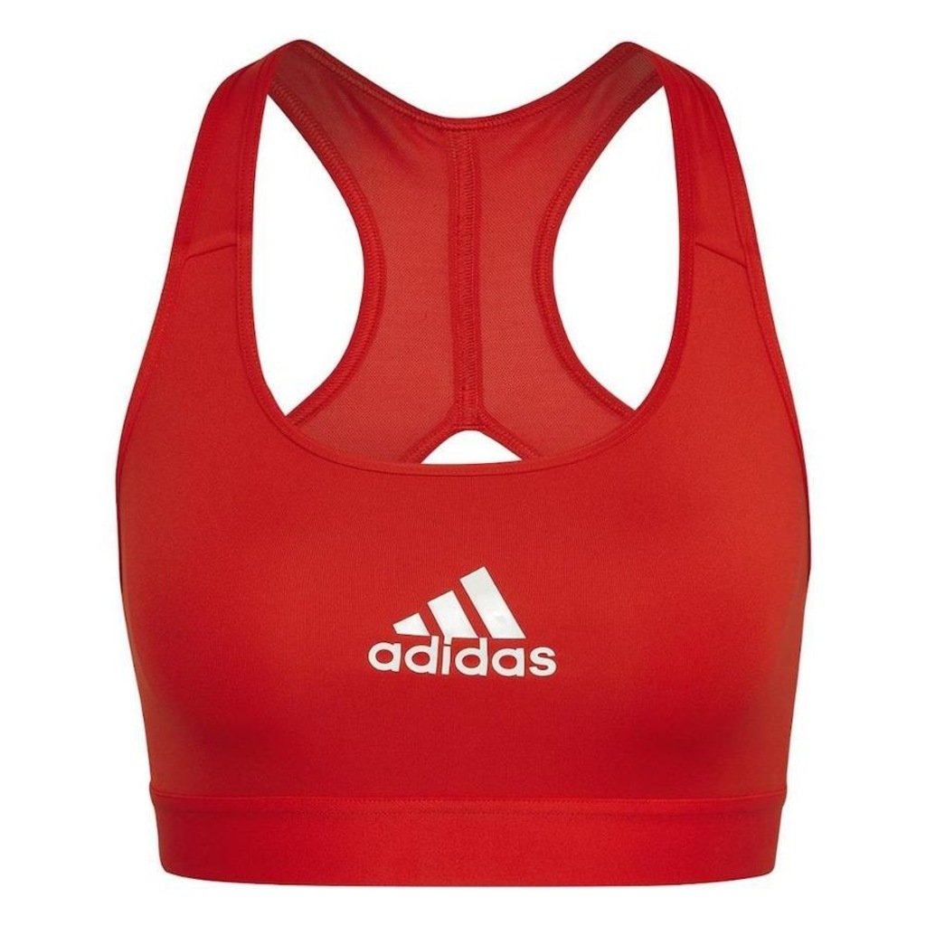 Top adidas Treino Médio Suporte Powerreact - Adulto - Foto 1
