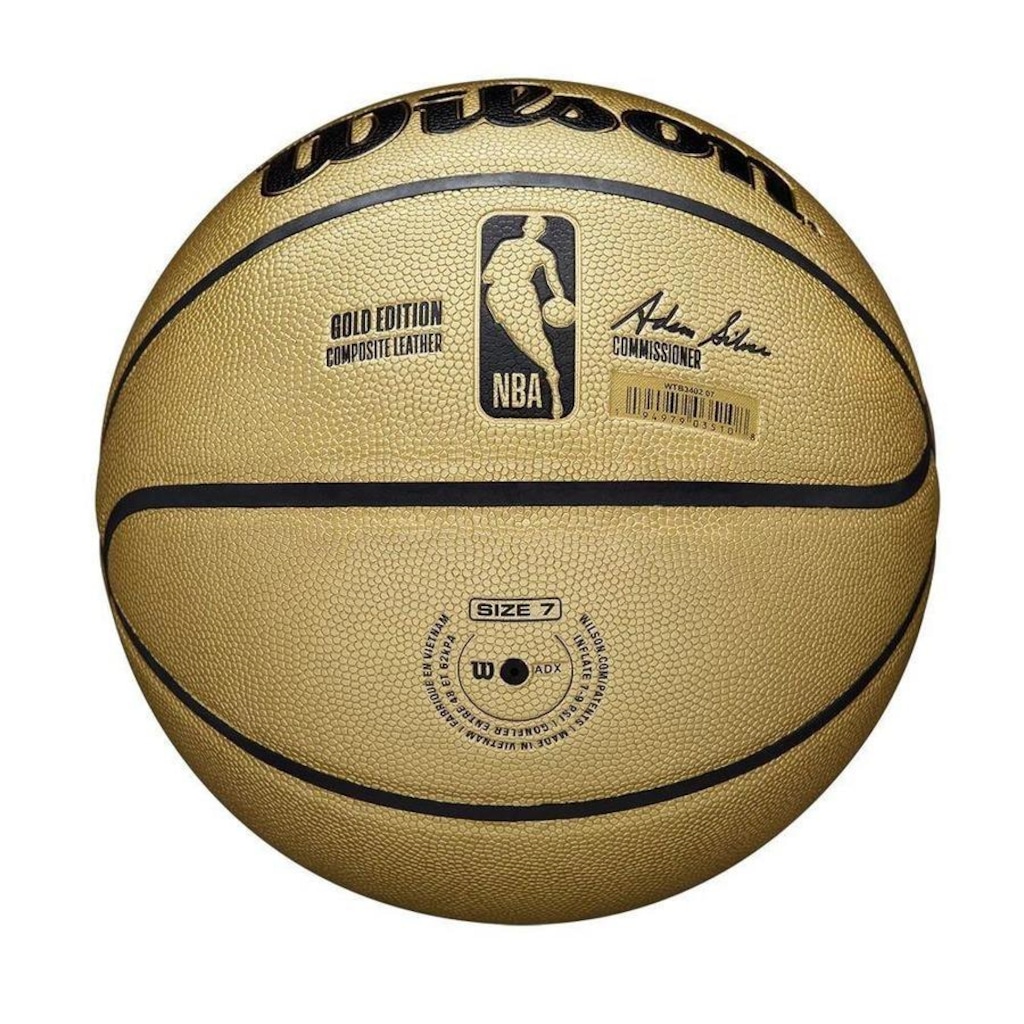 Imagem 4 do produto Bola de Basquete Wilson NBA Gold Edition Tamanho 7