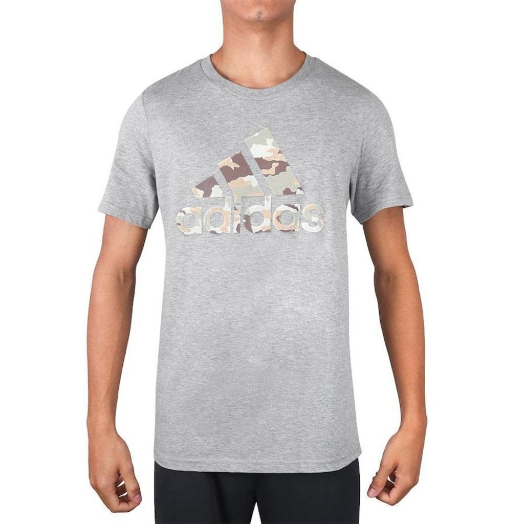 Camiseta adidas Logo Camuflado - Masculina - Foto 1