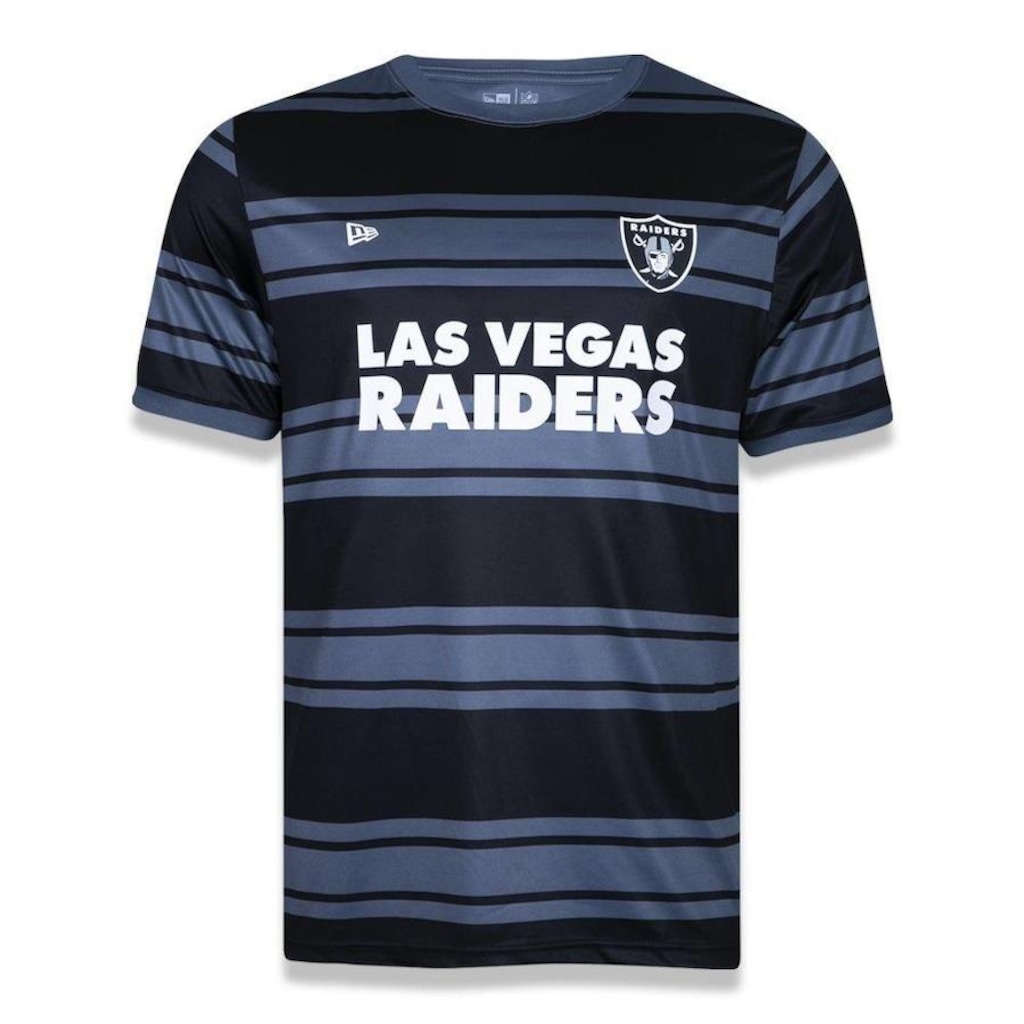 Camiseta New Era Las Vegas Raiders Soccer Style Lines  - Masculina - Foto 1