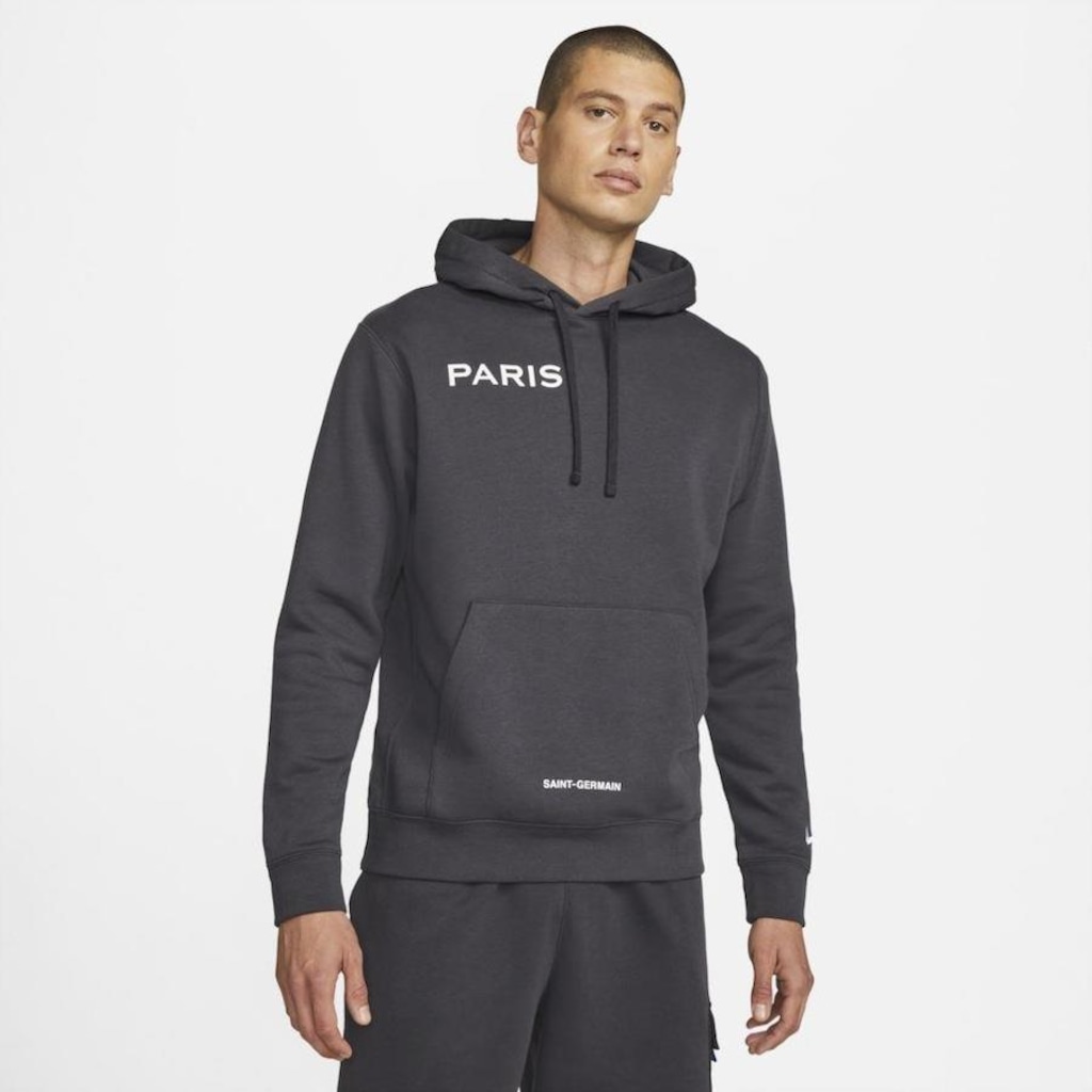 Blusão de Moletom PSG com Capuz Nike Club - Masculina - Foto 1