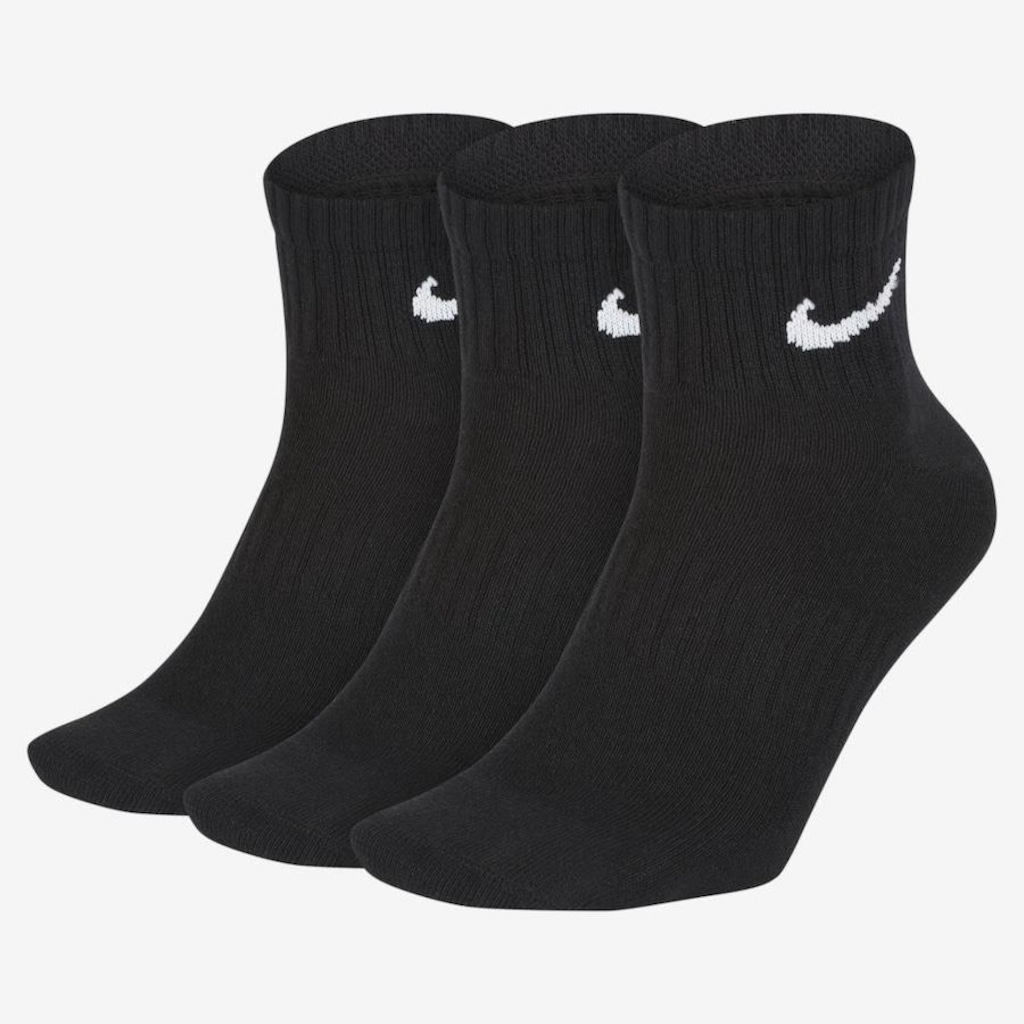 Kit de Meias Nike Everyday Lightweight com 3 Pares - Unissex