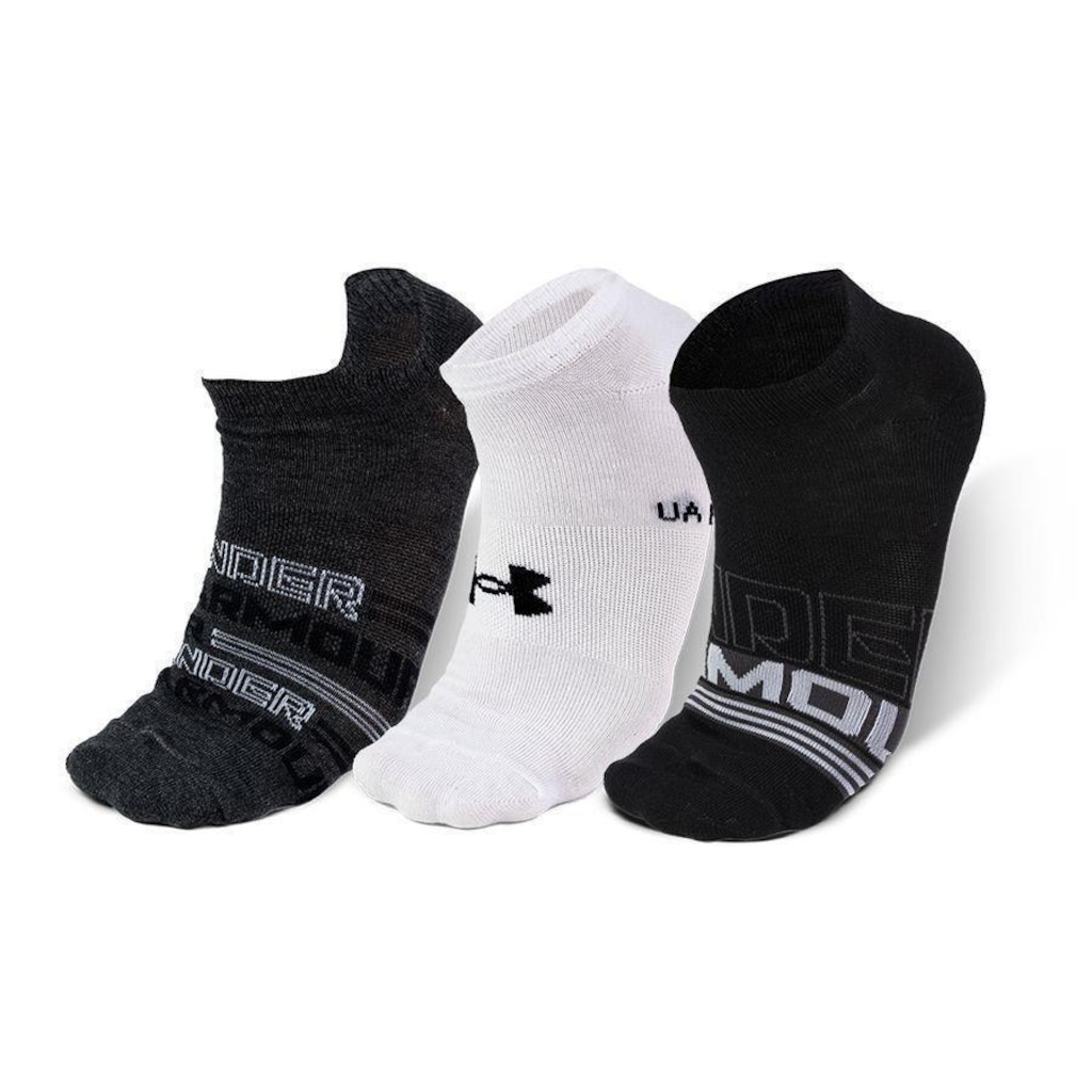 Kit de Meias Under Armour Cano Curto Essentials NS com 3 Pares - Adulto