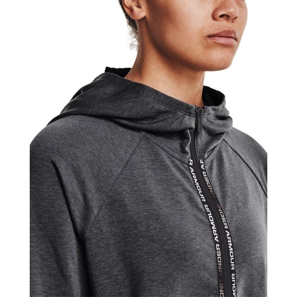 Imagem 5 do produto Blusão de Moletom com Capuz Under Armour Rival Terry Taped FZ Hoodie - Feminino