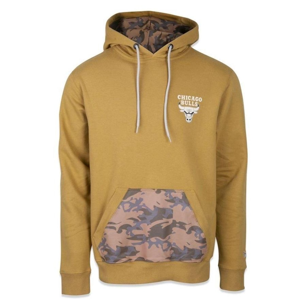 Blusão De Moletom New Era Chicago Bulls Neutral Wild Pocket - Masculino