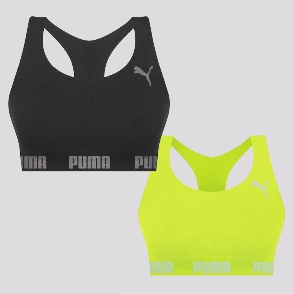 Kit Top Puma Nadador Sem Costura - Feminino - 2 Unidades