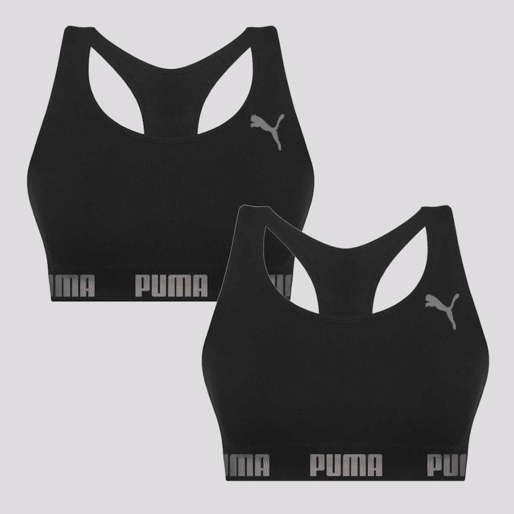 Kit Tops Puma Sem Costura com 2 Unidades - Feminino