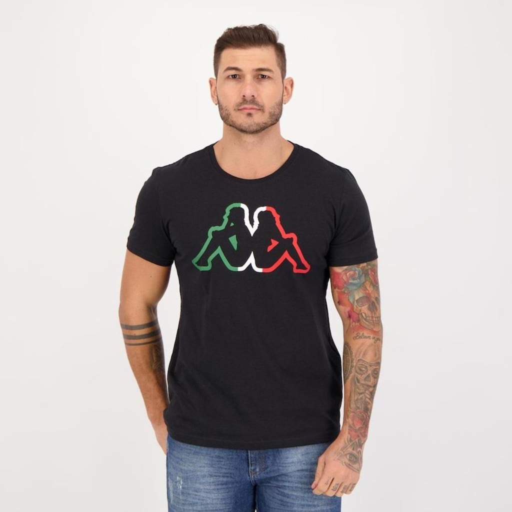 Camiseta Kappa Flag - Masculina - Foto 1