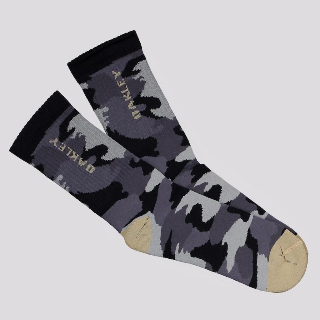 Meia Cano Alto Oakley Camo Crew - Masculina