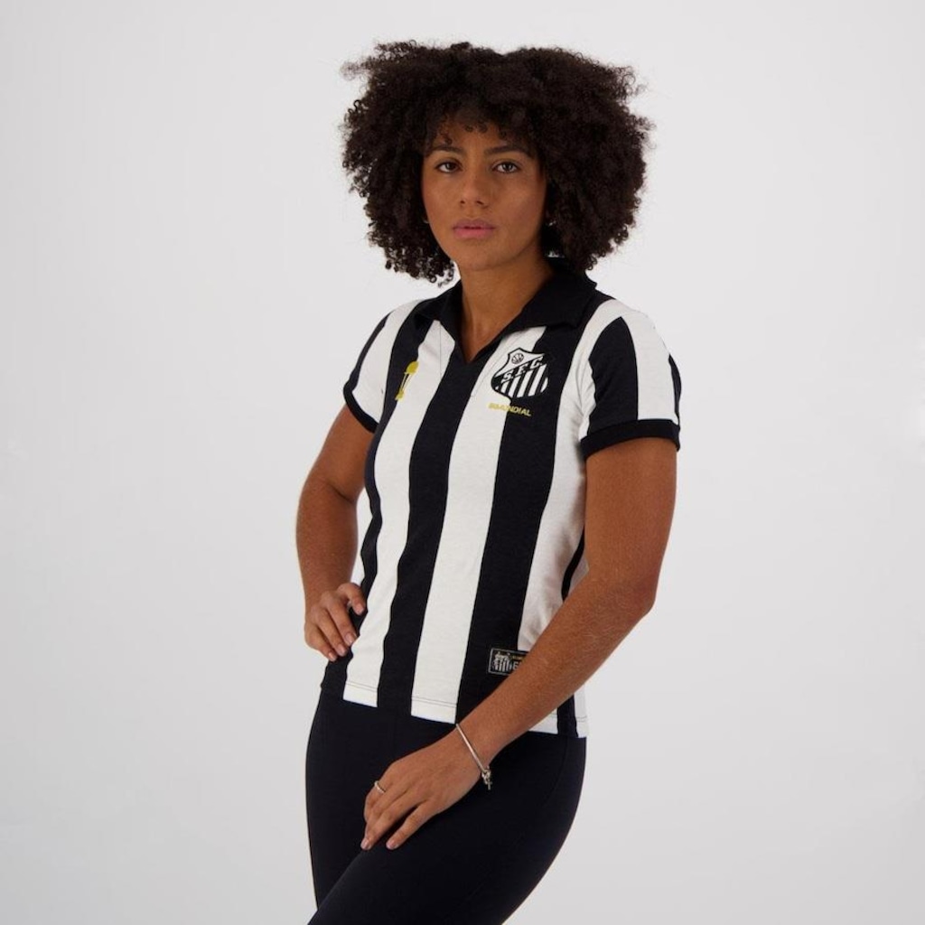 Imagem 2 do produto Camisa Santos Futfanatics Retrô Bimundial Listrada - Feminina
