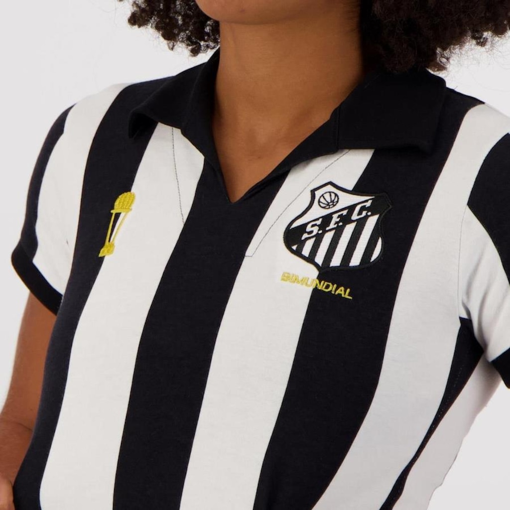 Imagem 4 do produto Camisa Santos Futfanatics Retrô Bimundial Listrada - Feminina