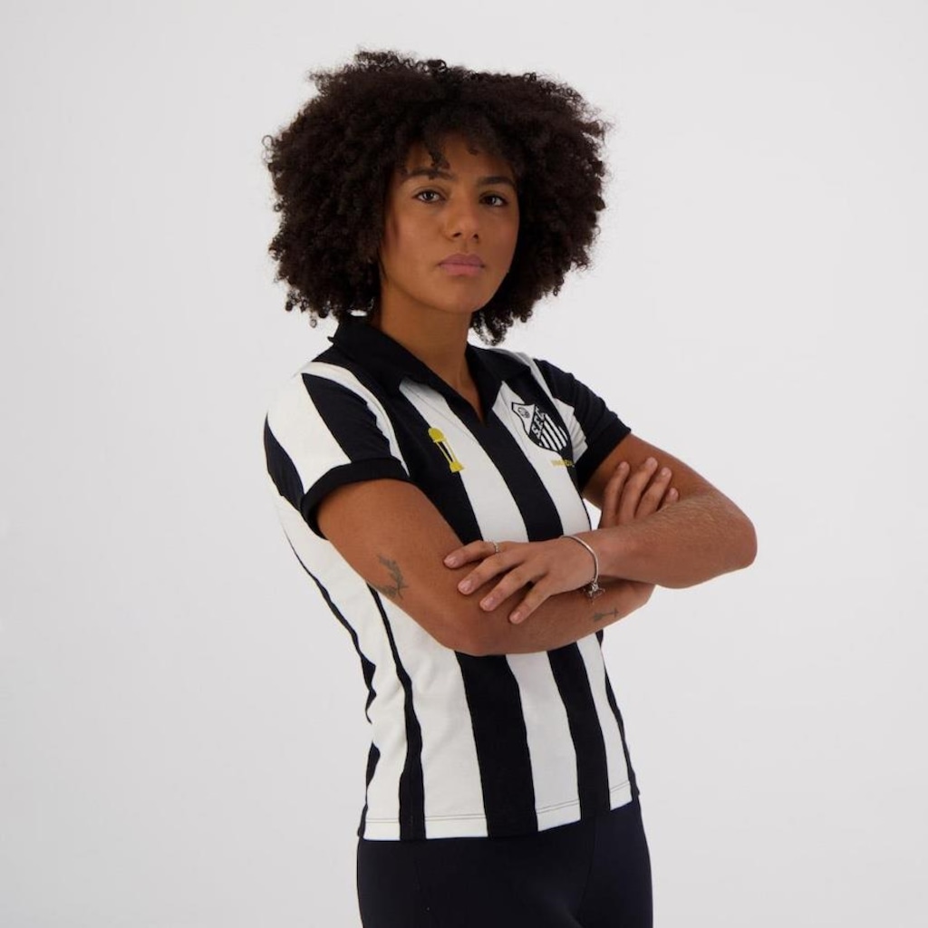 Imagem 5 do produto Camisa Santos Futfanatics Retrô Bimundial Listrada - Feminina