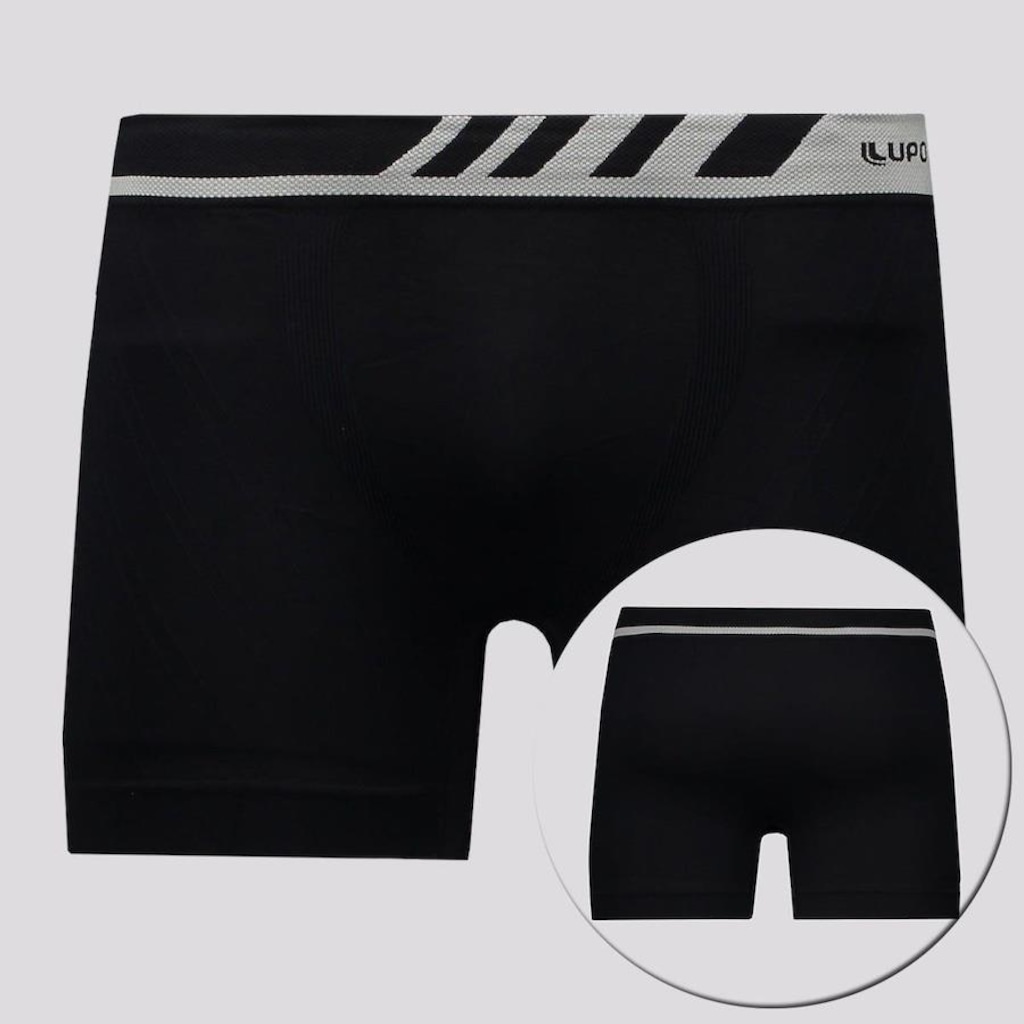 Imagem 2 do produto Kit de Cuecas Boxer Lupo Microfibra com 10 Unidades - Adulto