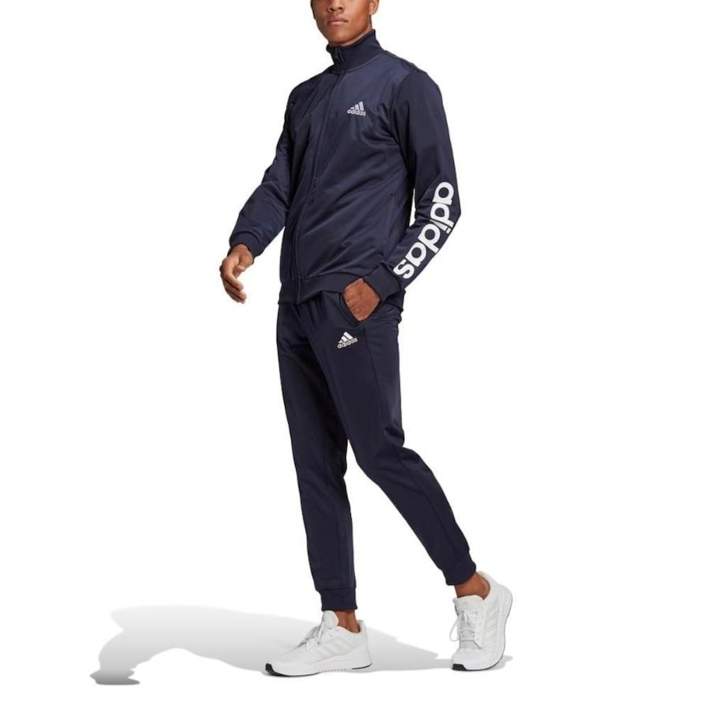 Agasalho sem Capuz adidas Primegreen Essentials Linear Logo - Masculino - Foto 1