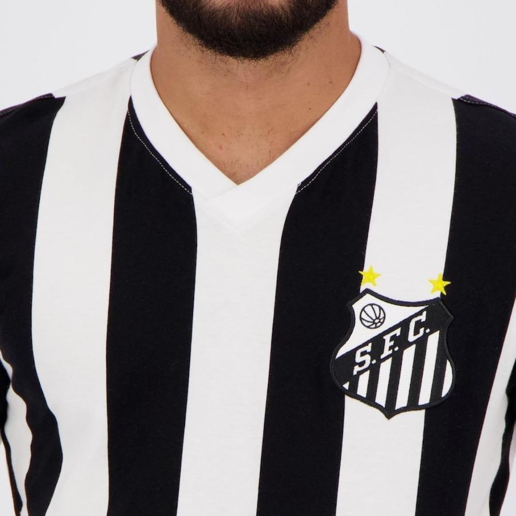 Imagem 4 do produto Camisa do Santos Retrô 1984 Listrada - Masculina