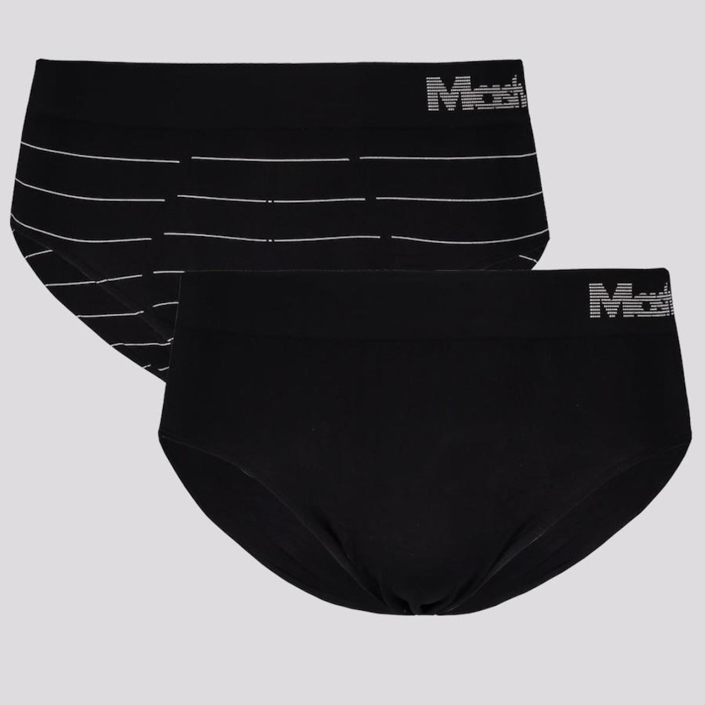 Kit de Cuecas Slip Mash com 2 Unidades - Adulto