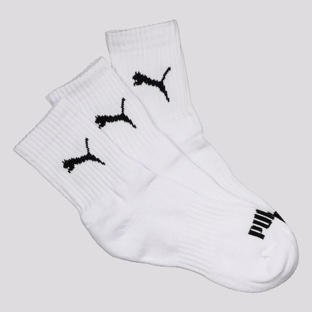Kit Meia Cano Médio Puma - 3 Pares - Feminina