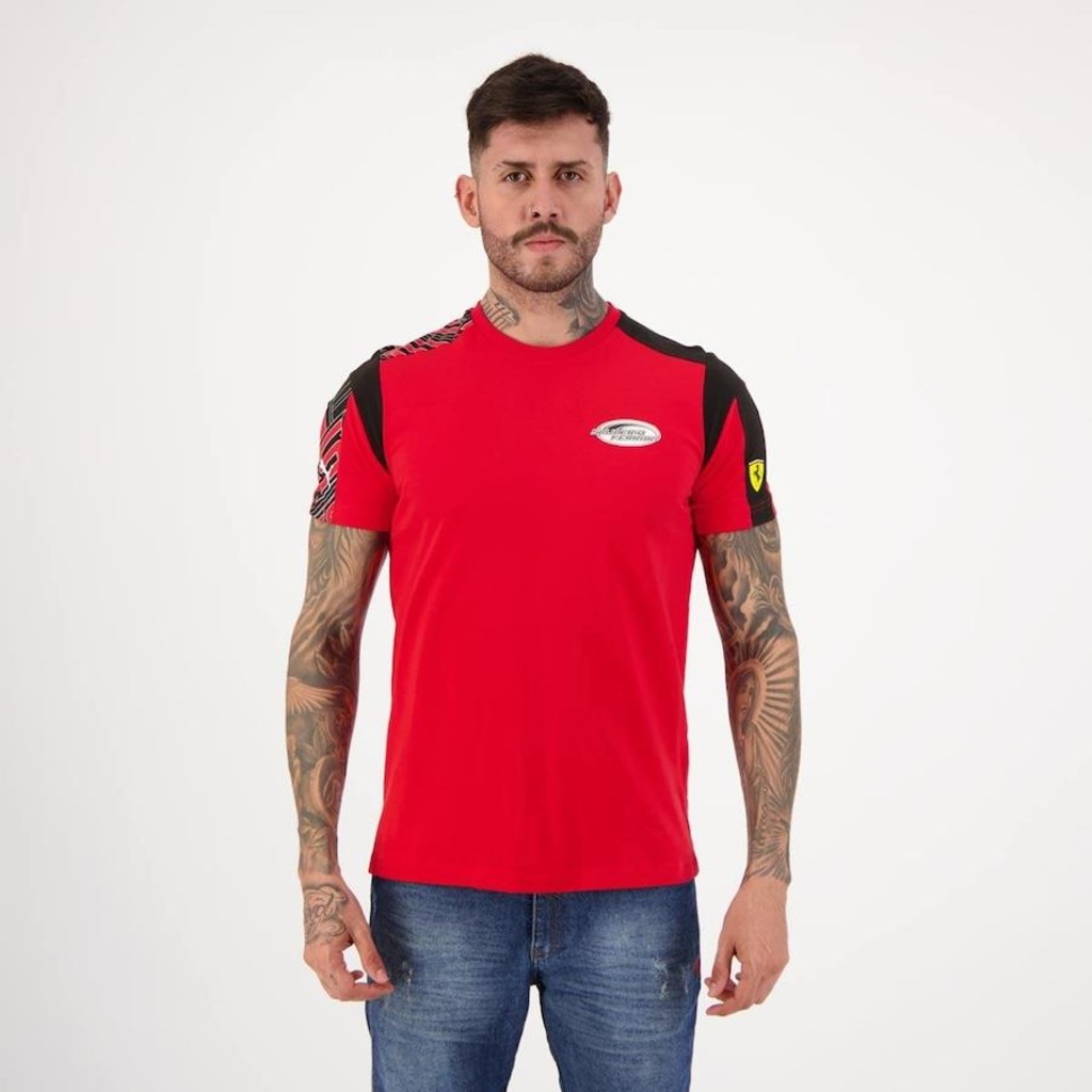 Camiseta Puma Scuderia Ferrari Race T7 - Masculina - Foto 1