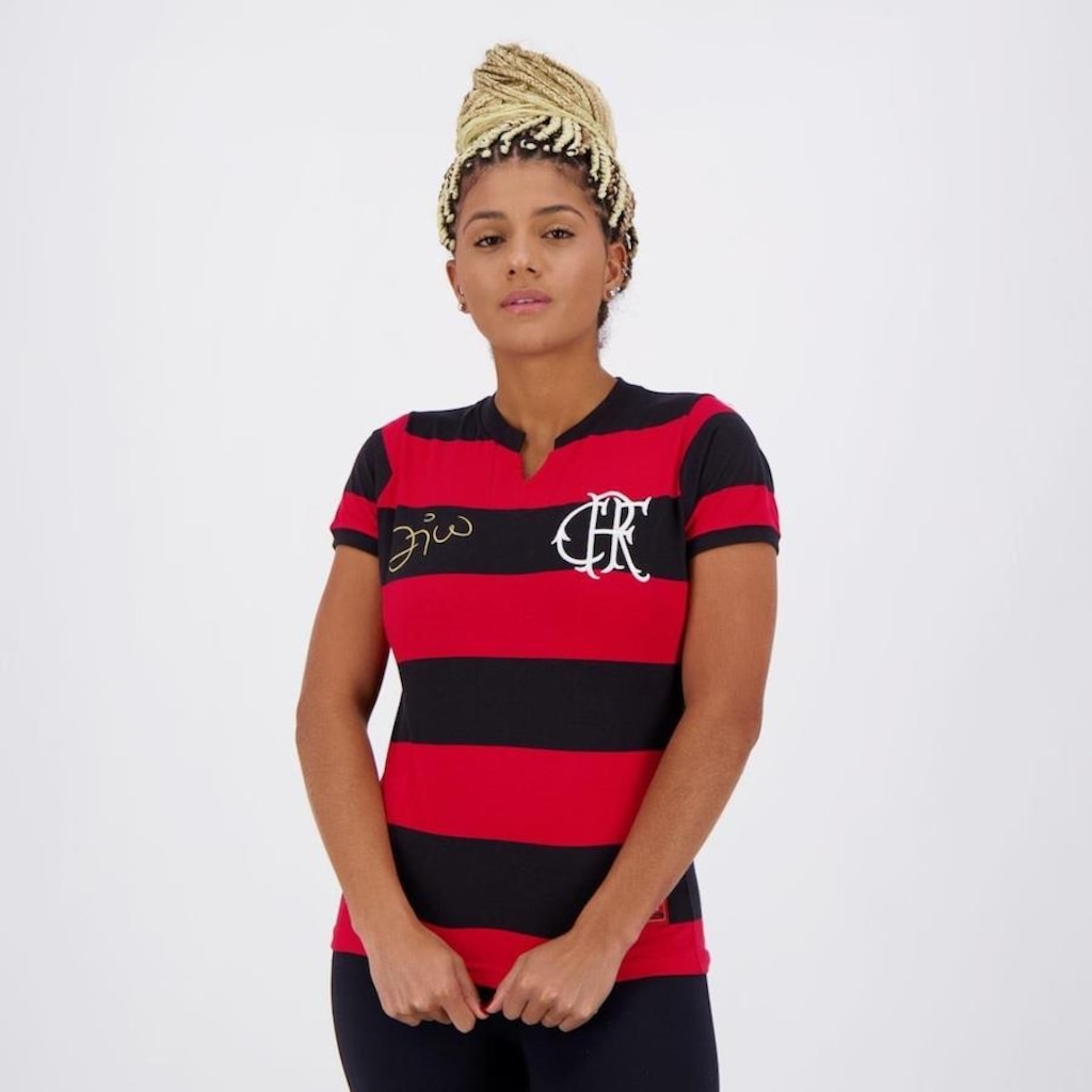 Camisa Flamengo Braziline Flatri Zico - Feminina