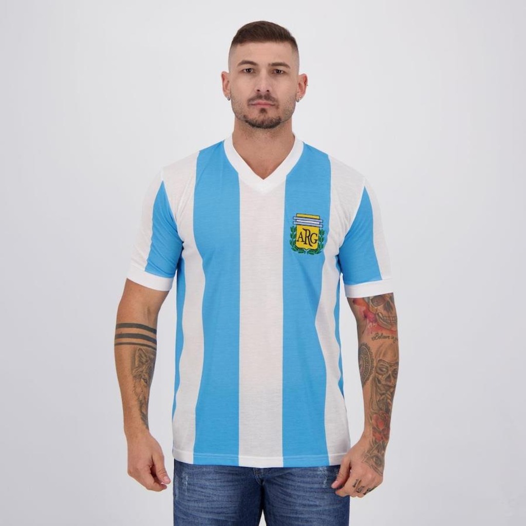 Camisa Argentina Retrô Nº 10 - Masculina - Foto 1