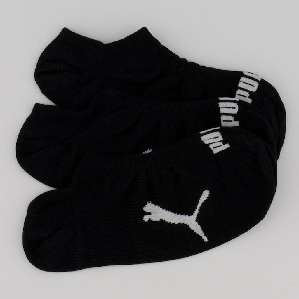 Kit Meia Puma Sapatilha - 3 pares - Adulto