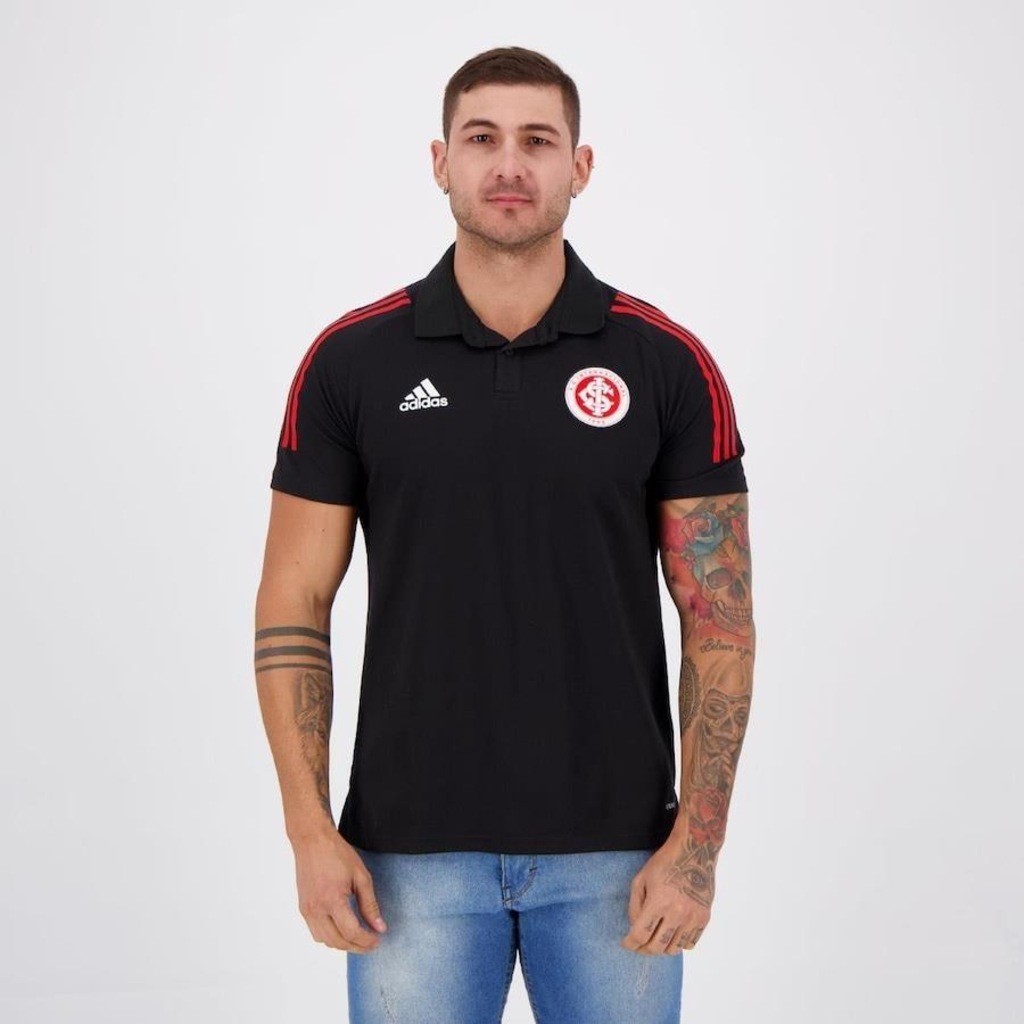 Camisa Polo adidas Internacional - Masculina - Foto 1