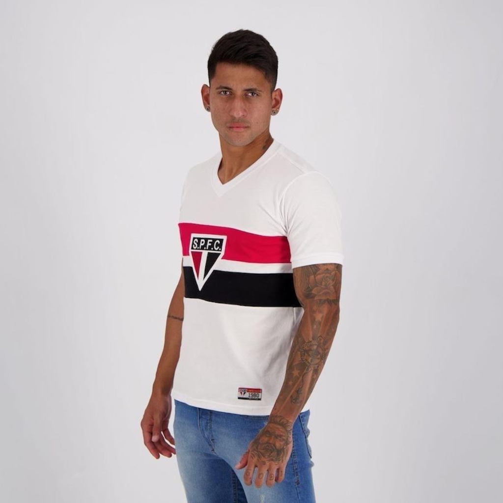 Imagem 2 do produto Camisa do São Paulo Retrô 1980 Paulistão - Masculina