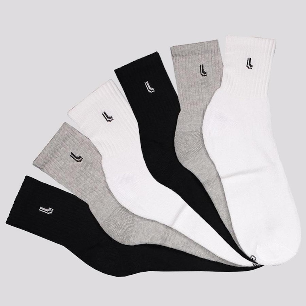 Kit Meia Cano Médio Lupo Sport Walk - 6 Pares - Adulto