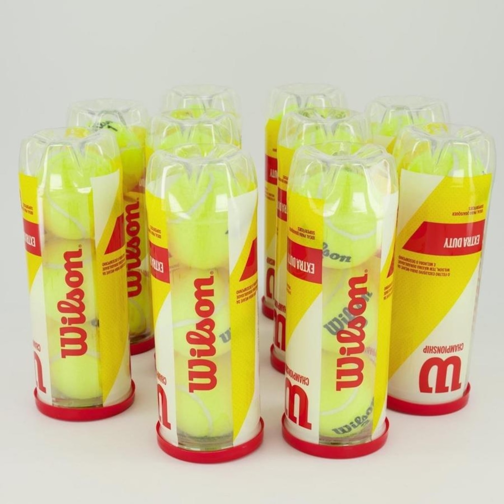 Kit de Bolas de Tênis Wilson Championship com Packs 10x3