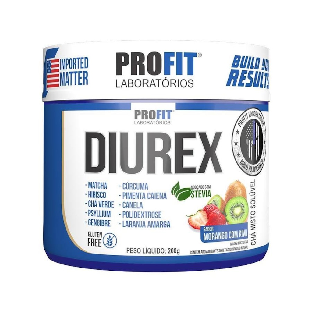 Diurex Diurético Termogênico Profit - Morango com Kiwi - 200g - Foto 1