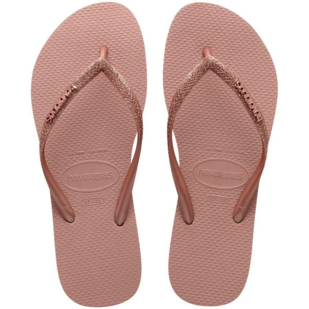 Chinelo Havaianas Slim Glitter - Feminino - Foto 1