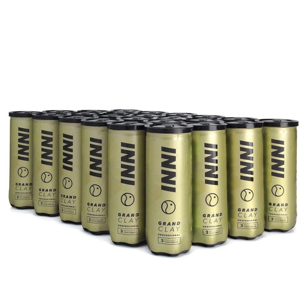 Kit Bola de Tênis Inni Grand Clay Premium com 24 Tubos