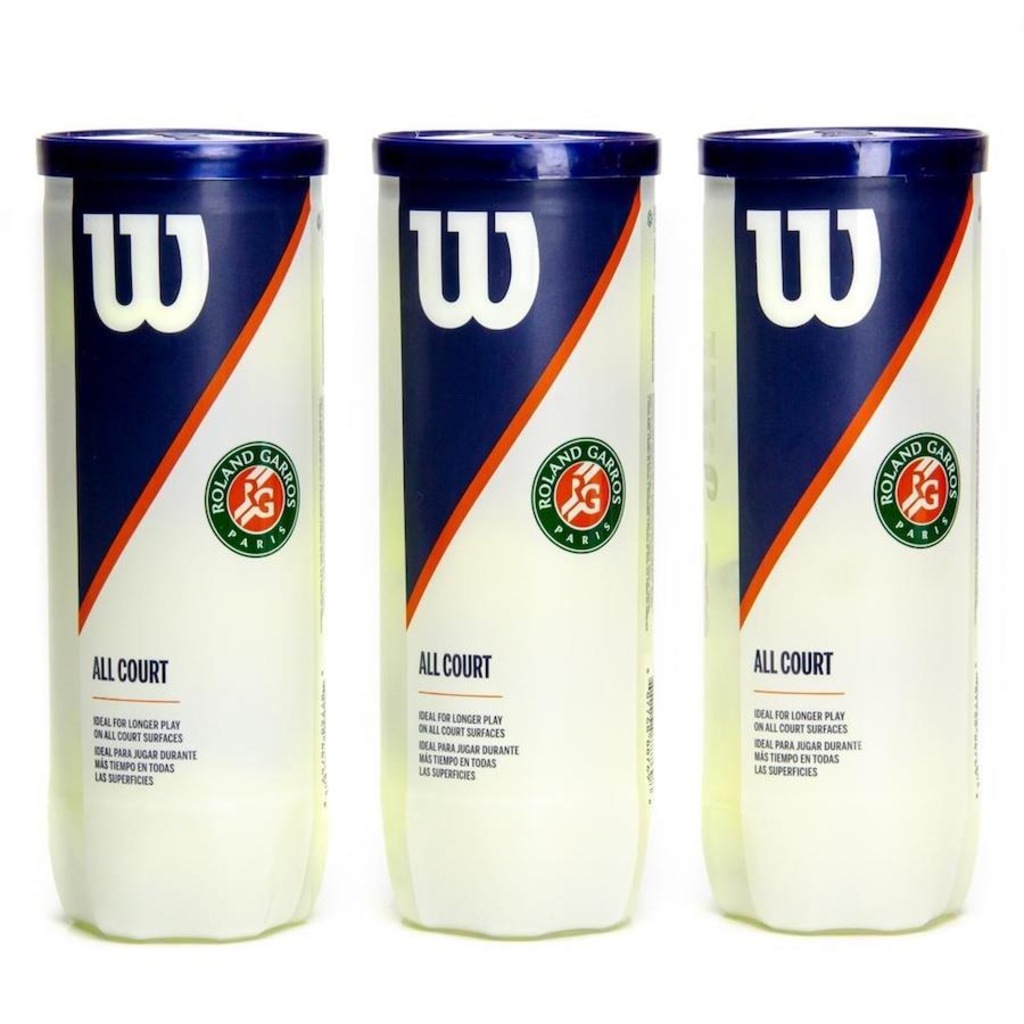 Bola de Tênis Wilson Roland Garros All Court - 3 Tubos - Foto 1