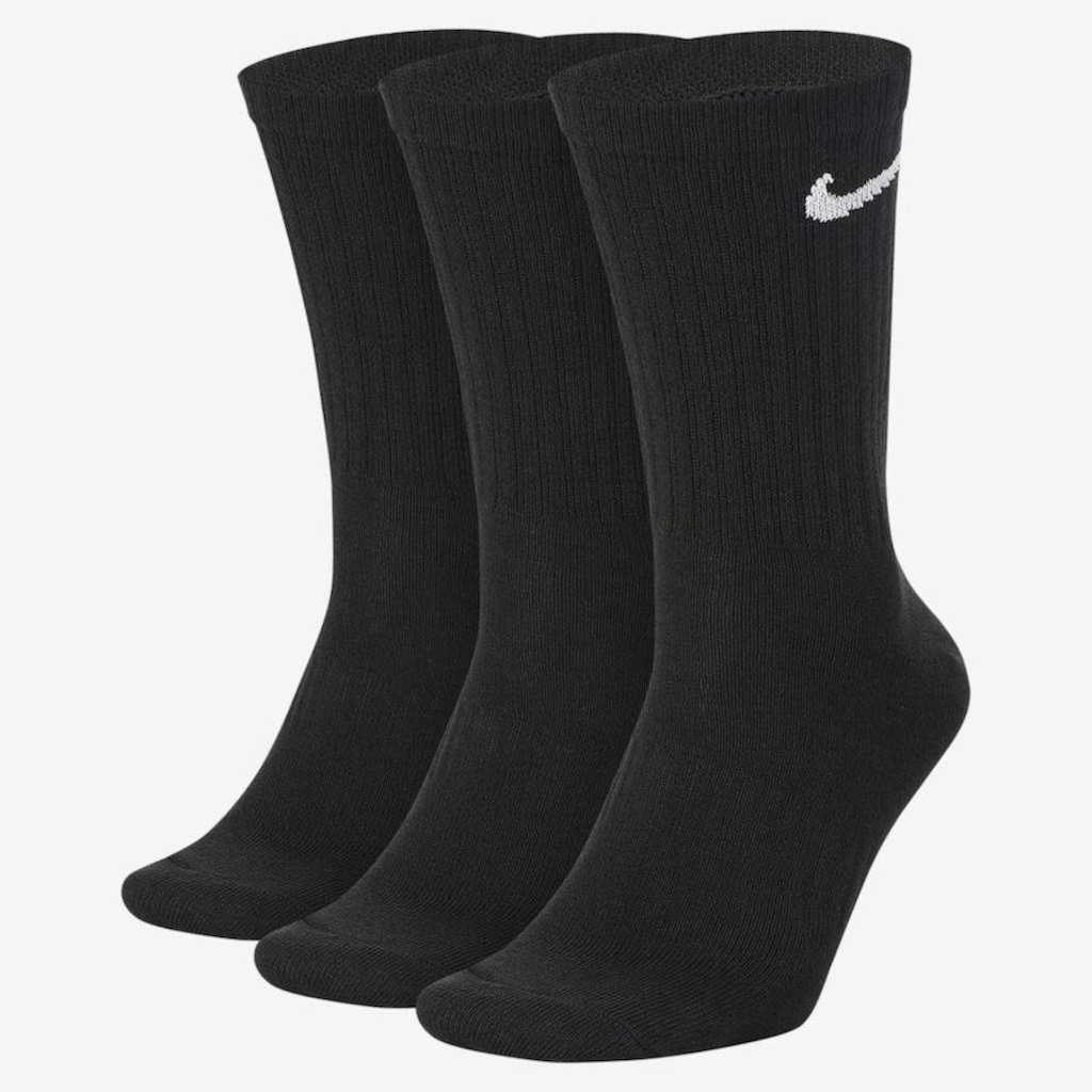 Meias Nike Everyday Lightweight com 3 Pares - Adulto