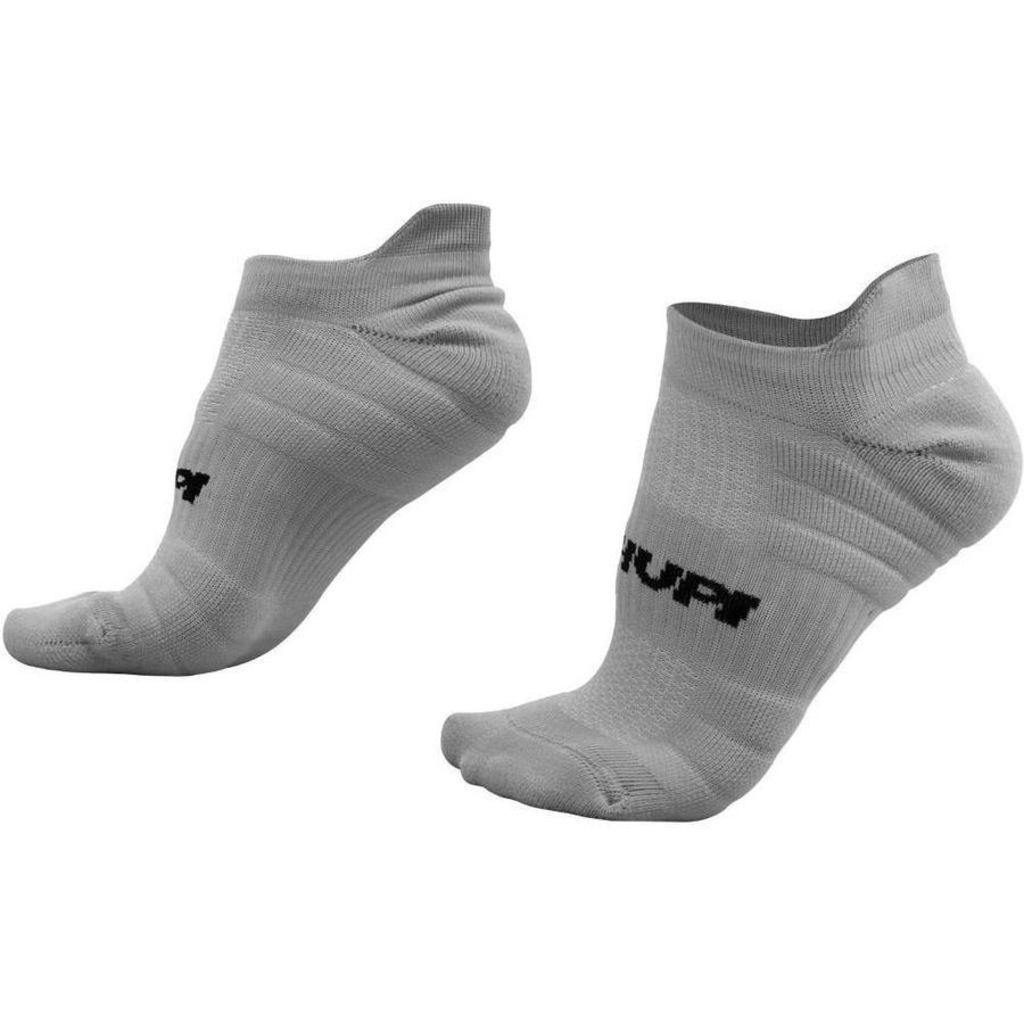 Meia Cano Baixo para Corrida HUPI Running Pro Invisível Cinza Nardo