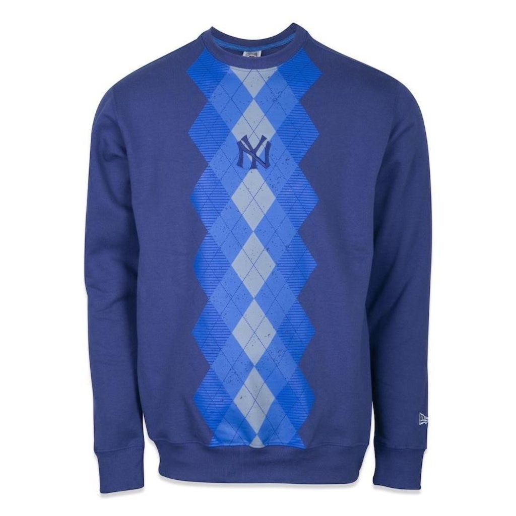 Blusão de Moletom New Era Gola Careca MLB New York Yankees Modern Classic - Masculino - Foto 1