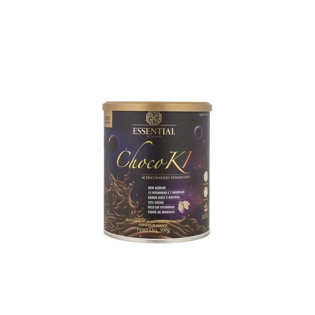 Chocoki Achocolatado Vitaminado Essential Nutrition - 300g - Foto 1