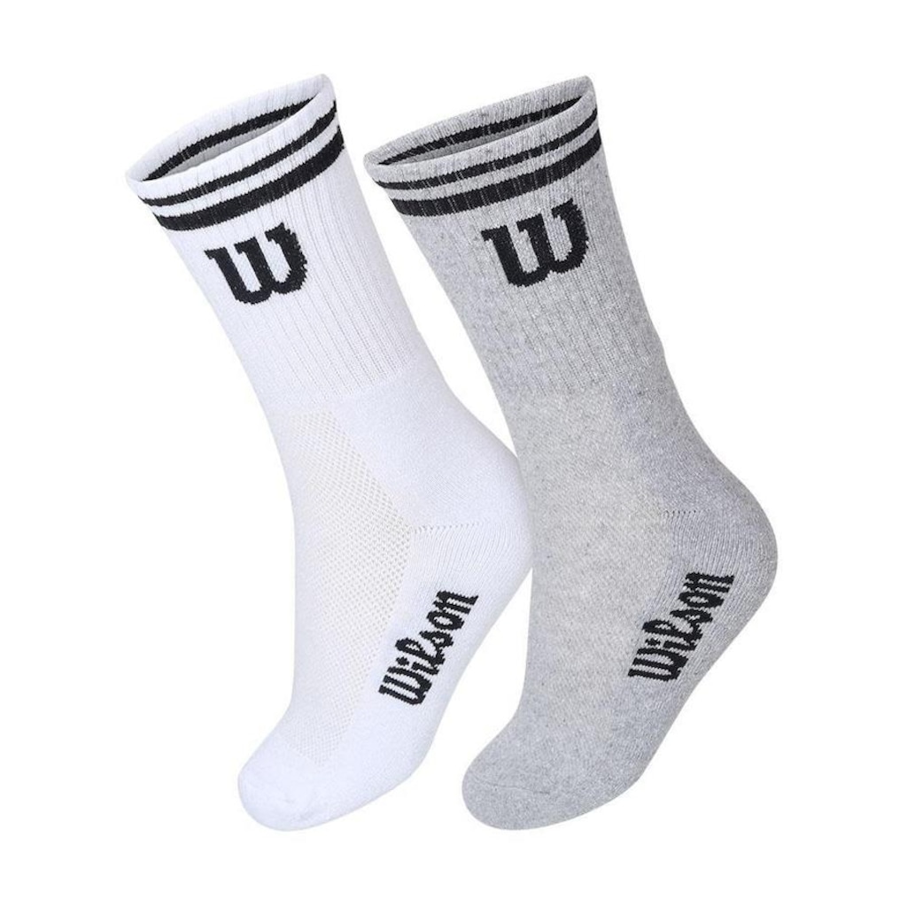 Imagem 1 do produto Kit de Meias Wilson B1412405BRCZ com 02 Pares - 39 ao 44 - Adulto