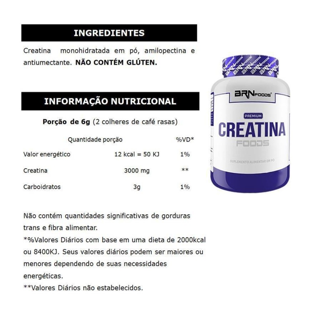 Imagem 4 do produto Kit 2x Whey Foods Morango 900g + Baunilha + BCAA Fit 100g + Premium Creatina 100g + Coqueteleira