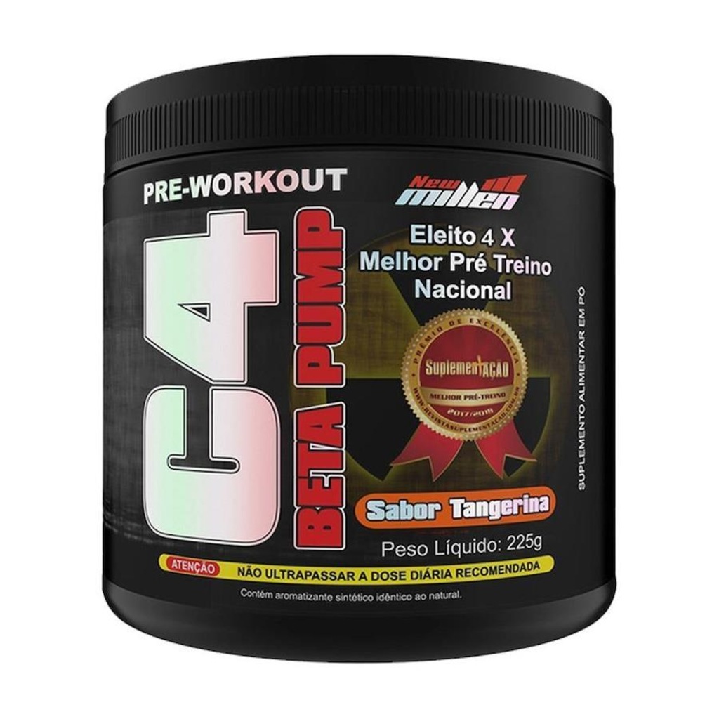 C4 Beta New Millen Pré Treino Pump - Tangerina - 225G - Foto 1