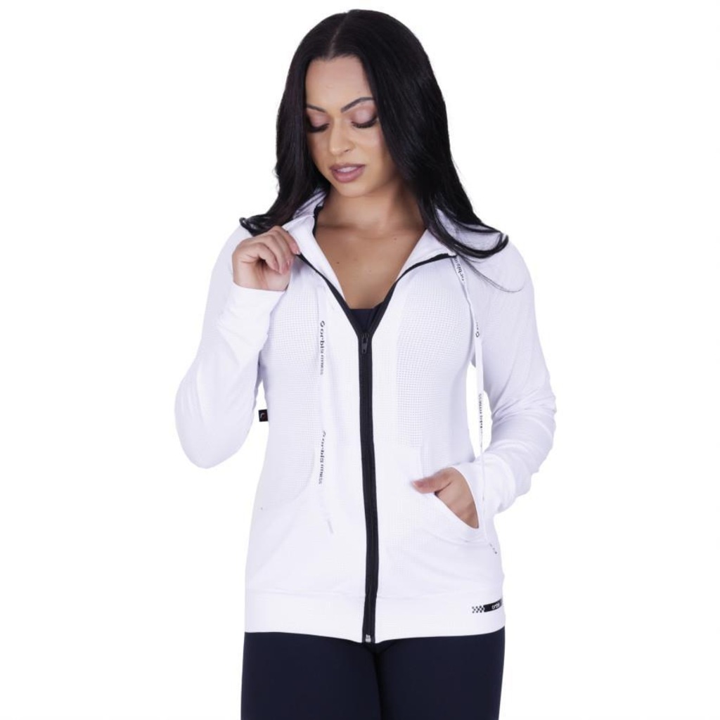 Jaqueta com CapuzOrbis Fitness Esportivo Dry Aero Bolso - Feminina - Foto 1