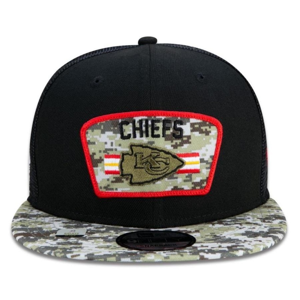 Imagem 3 do produto Boné Aba Reta New Era Kansas City Chiefs 950 NFL 21 Salute Service - Snapback - Adulto