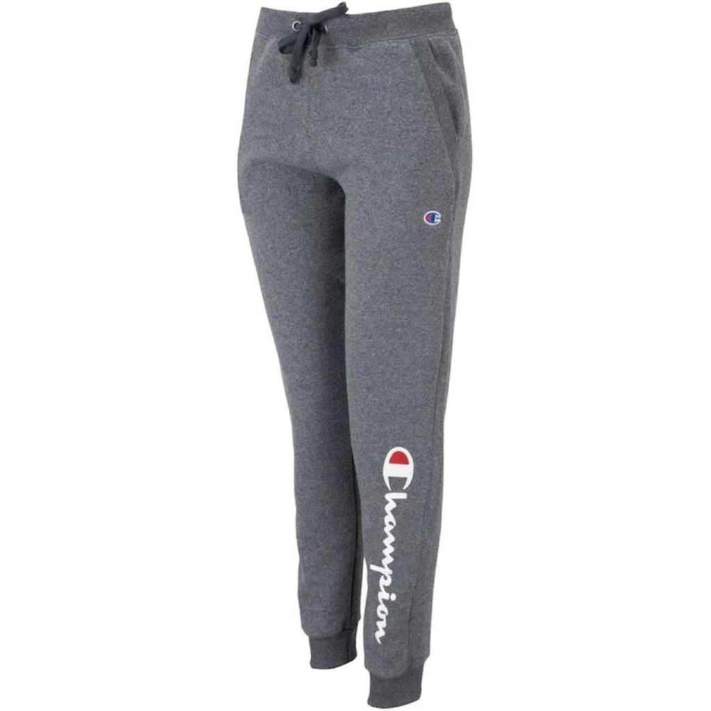 Calça Jogger Moletom Champion Felpado Logo Vertical - Feminina