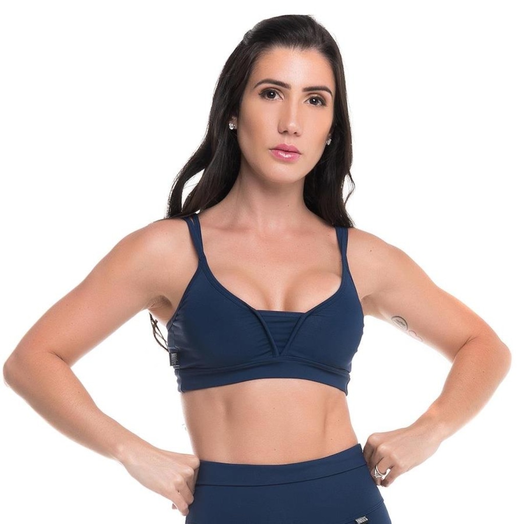 Top Sandy Fitness Up Marinho Snd Fitness - Feminino