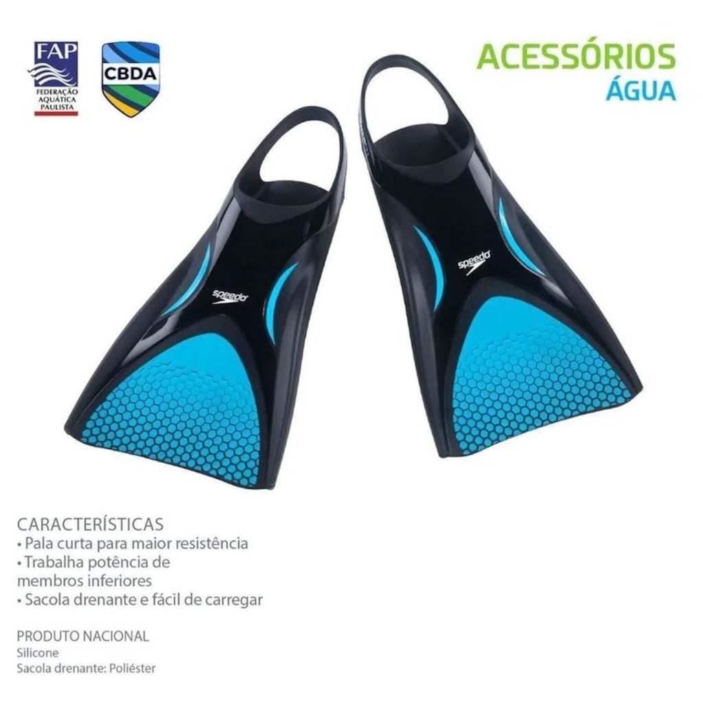Imagem 3 do produto Nadadeira Pé De Pato Speedo Power Fin Todos Tamanhos + Bag