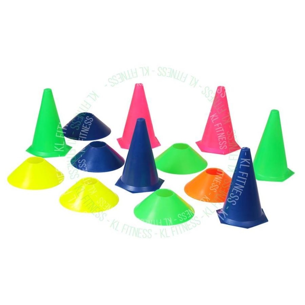 Kit de Agilidade KL Master com 5 Cones - 24cm + 5 Chapéu Chinês Funcional